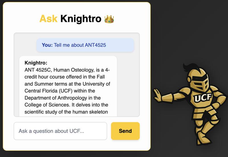 Ask Knightro UI